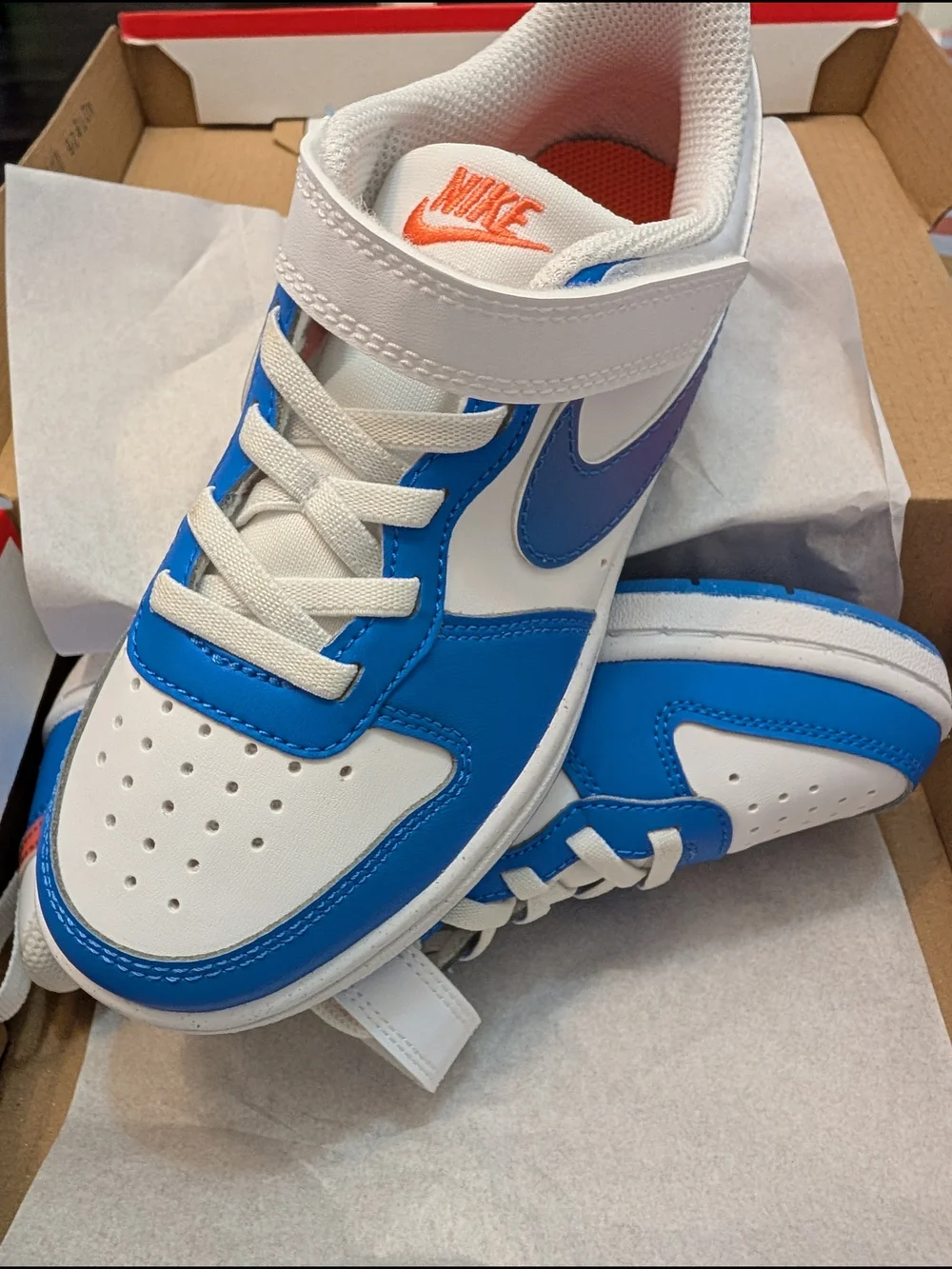 Nike Kids' Blue & White Low-Top Sneakers